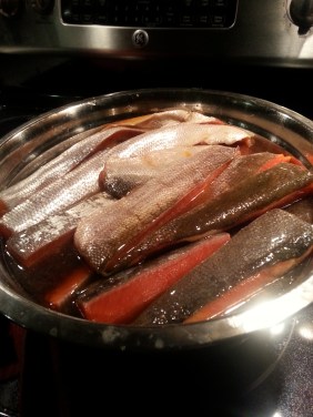 Usually a salt and brown sugar mix... add some other seasonings if you like.